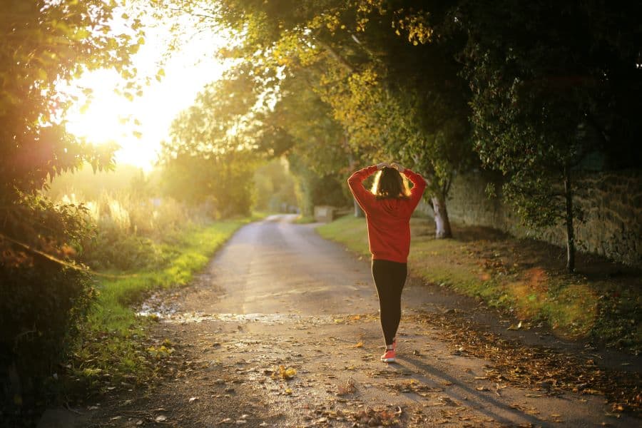 morning jog countryside