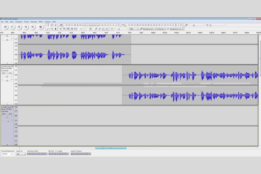 Audacity Multitrack Editing