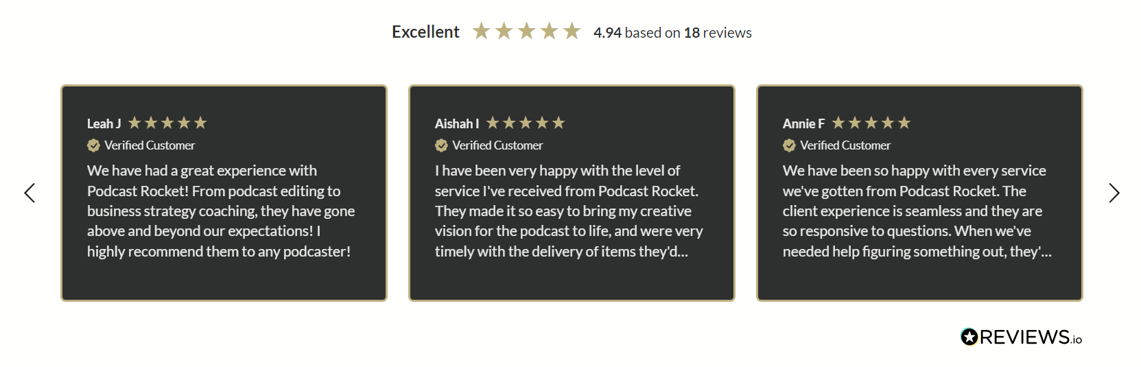 Podcast Rocket is rated 4.94/5 stars based on 18 reviews.