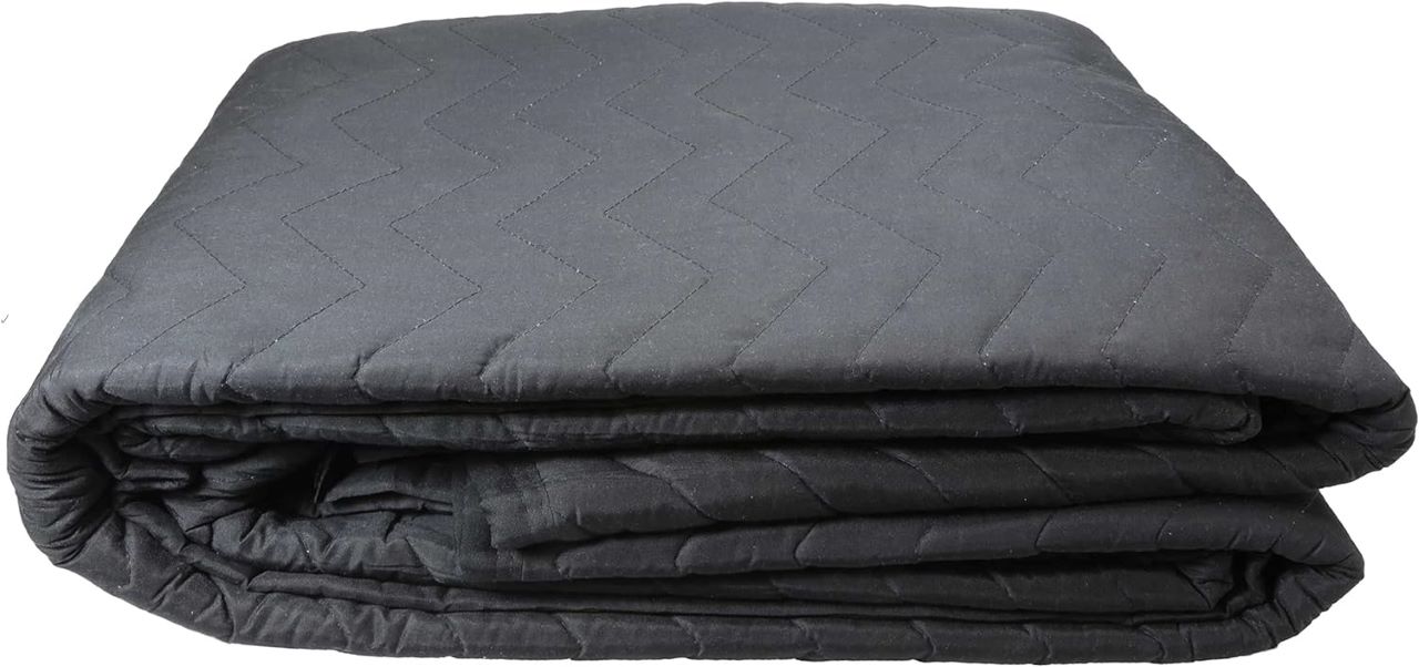The Performance Mover Blanket by US Cargo Control weights approximately 7.5 pounds, one of the excellent choices in the market for a soundproof blanket for door.