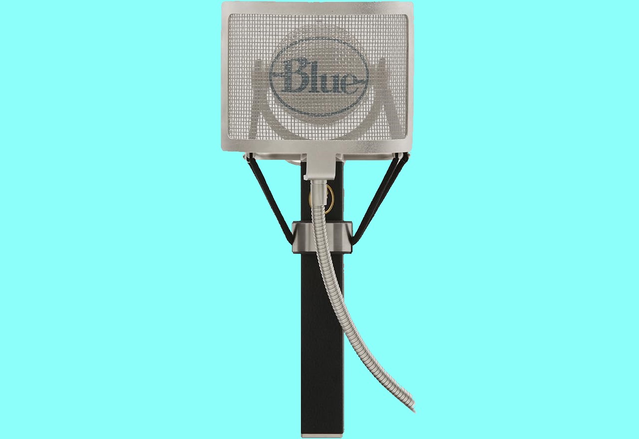 Blue The Pop Universal Pop Filter, a pop filter for Blue Yeti, helps to reduce or eliminate popping sounds when fast moving air hits the microphone.