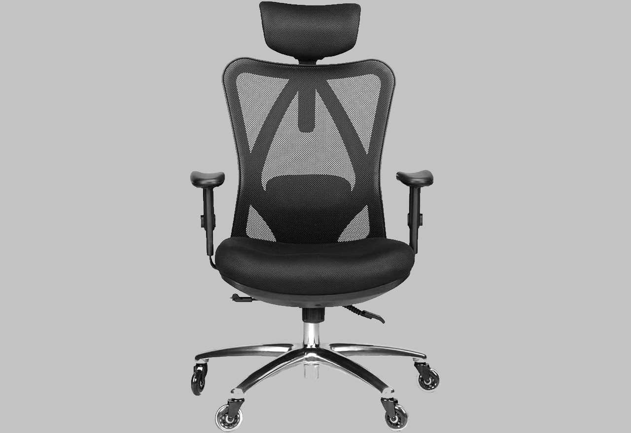 The Duramont Ergonomic Chair, one of the ideal chairs for recording studio, provides support while keeping your back cool and comfortable.