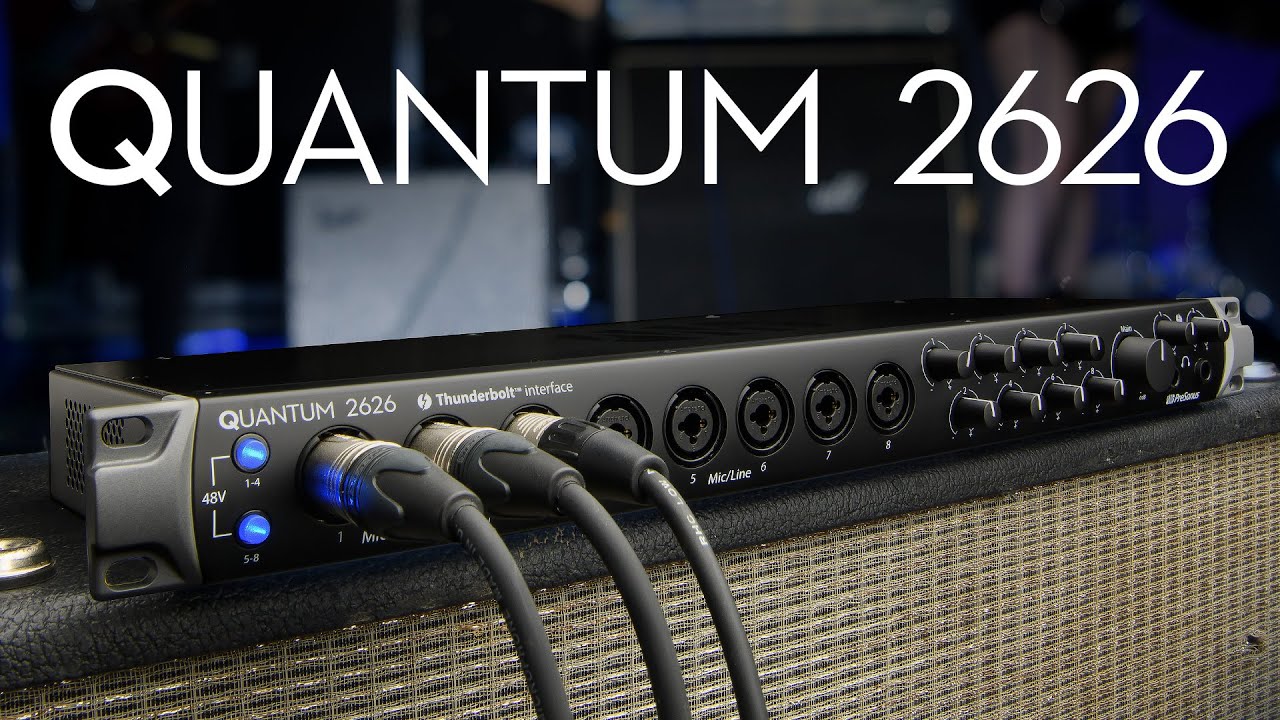 Quantum 2626, one of our choices for the best Thunderbolt audio interface for Logic Pro X, features 26x26 Thunderbolt 3 ultra-low-latency.