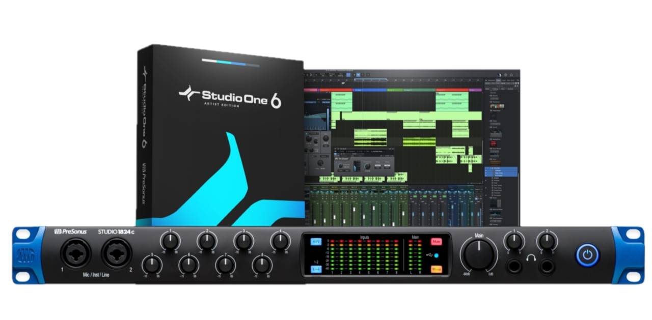 The Studio 1824c, one of the best 8 channel audio interface, has USB-C to USB-C and USB-C to USB-A cables included for compatibility with most computers.