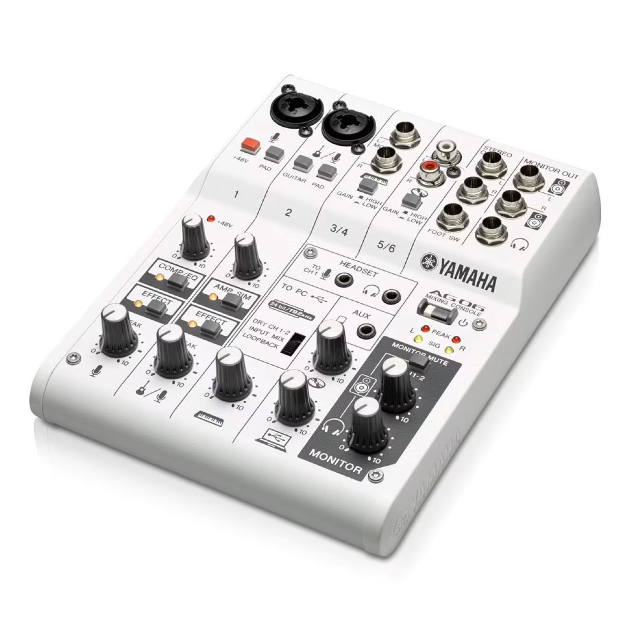 The Yamaha AG06 lands in our list of best multi USB microphone mixer in the market.