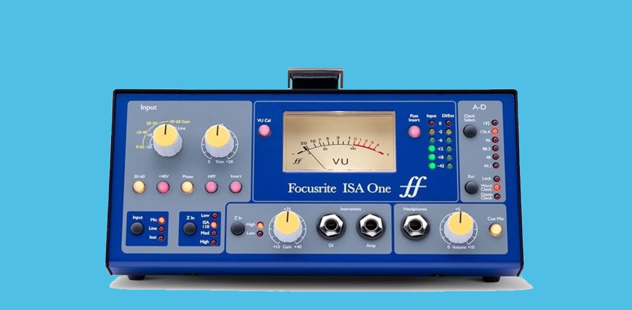The Focusrite ISA One Classic, one of the best budget mic preamp, is ideal for both engineers and demanding performers alike, featuring independent gain control, an output for routing to an amp.