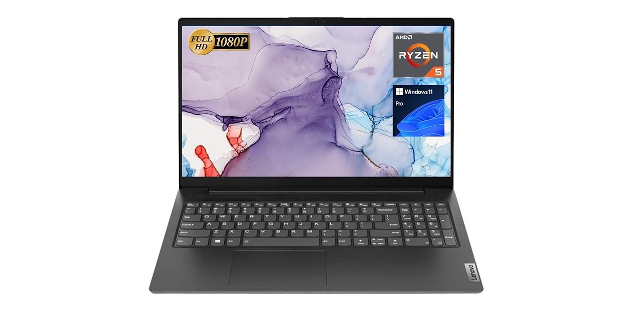 Best budget laptop for podcasting: The Lenovo V15 has 16GB high-bandwidth RAM to smoothly run multiple applications and browser tabs all at once.