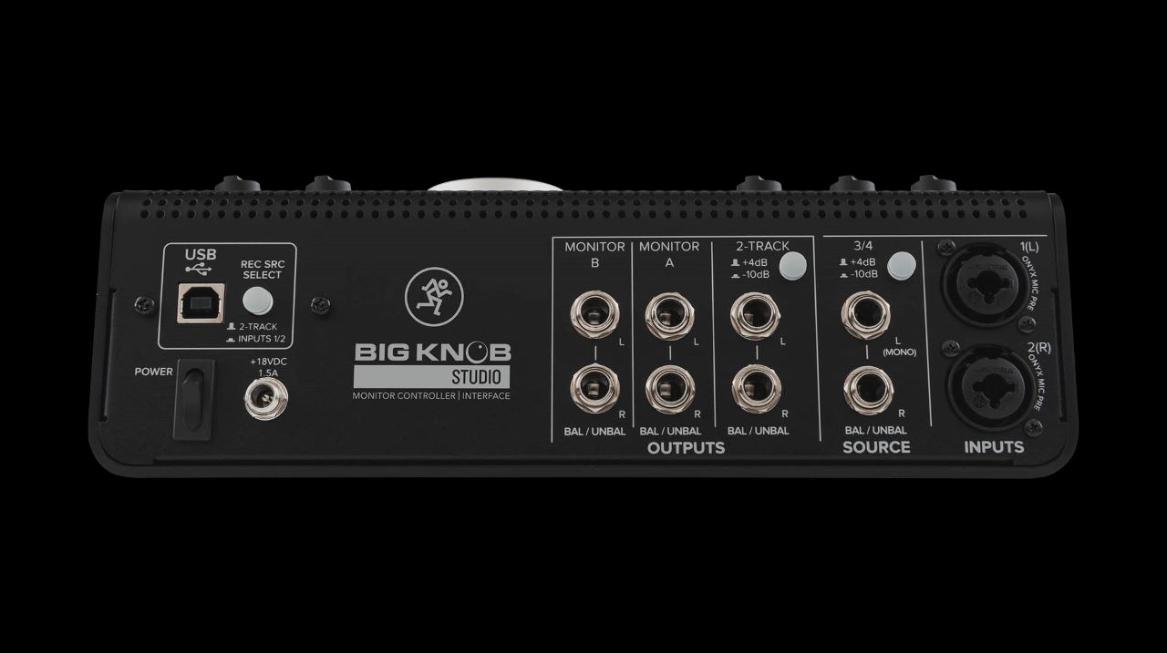The Mackie Big Knob Studio, one of the best audio interface under 500 dollars, has two boutique-quality Onyx mic preamps including phantom power for condenser microphones.