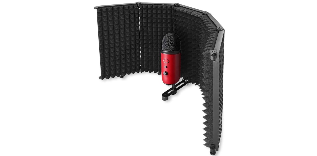 DIY Microphone Isolation Shield: Acoustic foam absorbs sound and minimizes echo, ensuring your recordings are crisp and clear.