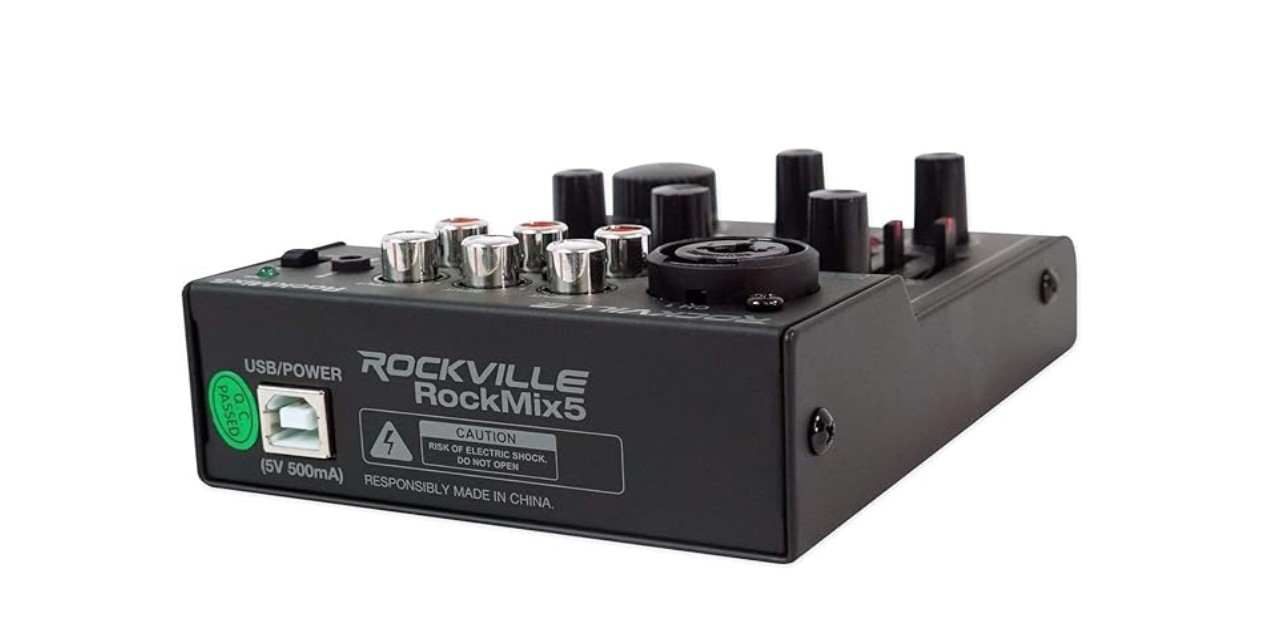 Rockville RockMix 5, one of the best audio interface under 100 dollars, has built-in USB interface that will send the master mix to your favorite DAW.